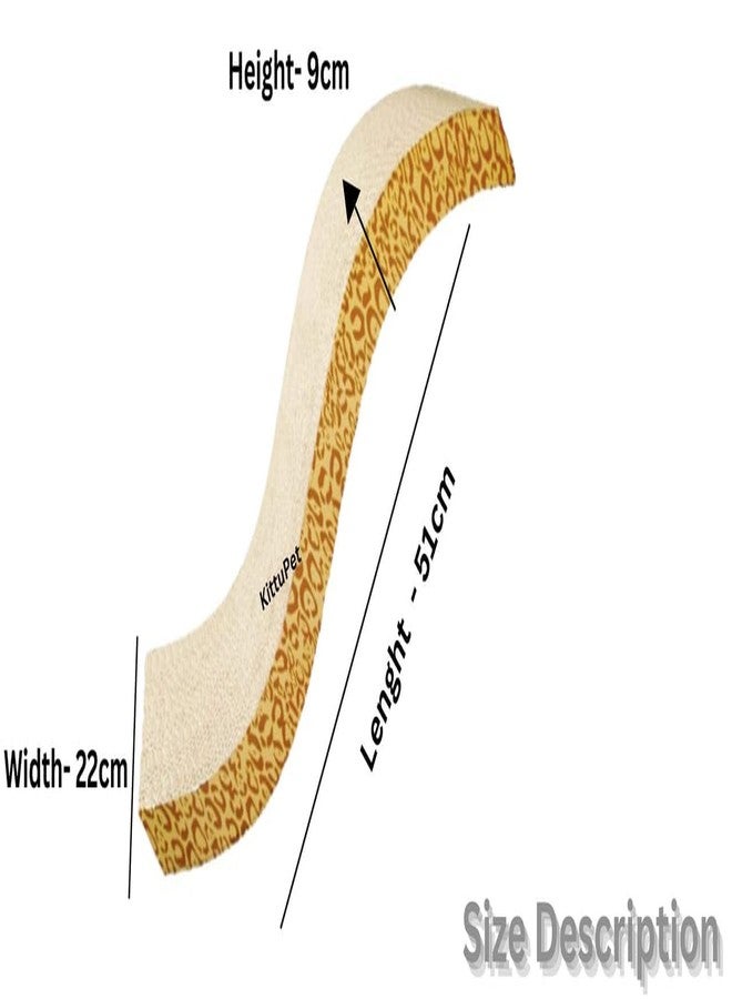 KittuPet Scratch Board s-Type Kitten Corrugated Scratcher Bed Mat Claws Care Interactive Toy Cat Claw Pad, Pack of 1 - Image 2